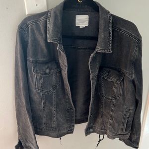 Black denim jacket